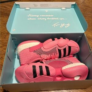 Adidas Kids Pink and Black Sneakers